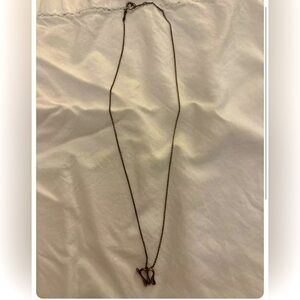 Tiffany & Co. Initial Letter M Pendant Necklace 16" Elsa Peretti